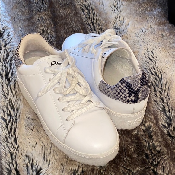 SOLD Ash Platform Sneaker with Snake Embossed Heel - Picture 2 of 8